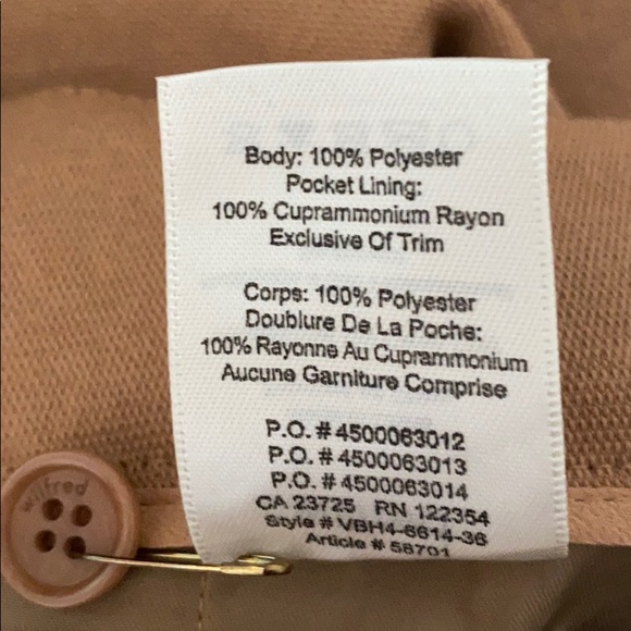 Aritzia - Wilfred Musseaux Pant - light brûlée xxs - Picture 5 of 6